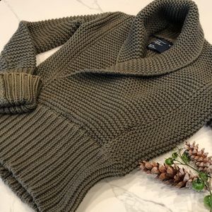 Green knit sweater